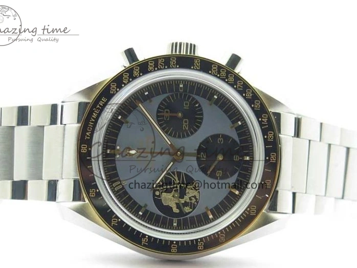 0130 Speedmaster 50th Anniversary of The Moon Landing OMF Best Edition on SS Bracelet Manual Winding Chrono Movement WellDesigned 7891